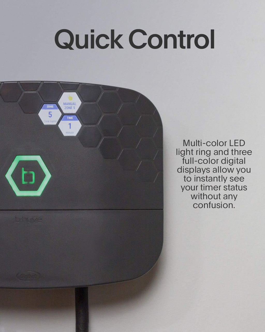 Orbit 57985 B-hyve XR Smart 8-Zone Indoor/Outdoor Sprinkler Controller, Compatible with Alexa Charcoal Gray