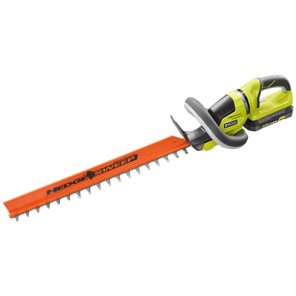 40V 24 in. Cordless Battery Hedge Trimmer with 2.0 Ah Battery and Charger RY40620
