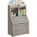 47.8''H Wooden Kids Bookcase &amp; Toy Organizer with Flip-Top Lid, Boys/Girls Toy Storage Organizer for Playroom/Bedroom