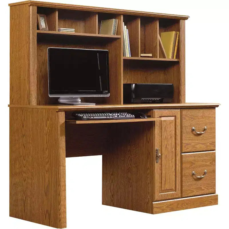 Bureaux de direction en bois marron avec tiroir universel
