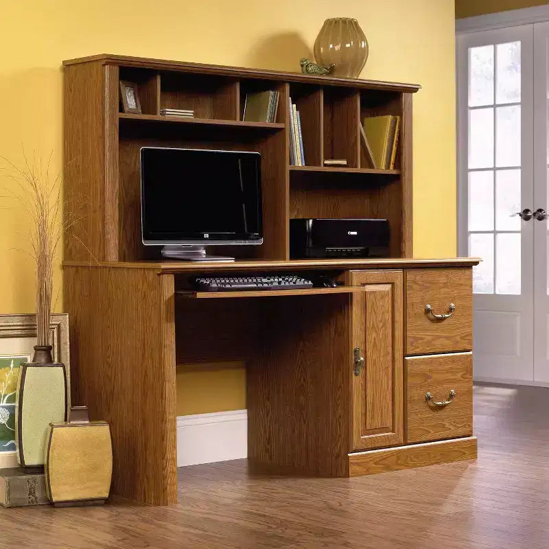 Bureaux de direction en bois marron avec tiroir universel