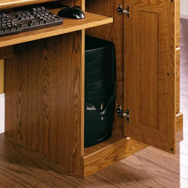 Bureaux de direction en bois marron avec tiroir universel