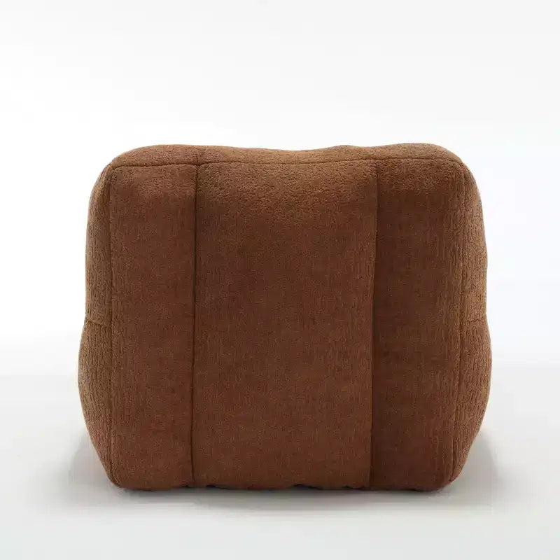 Pouf Poire Moderne en Velours Rembourré avec Repose-pieds