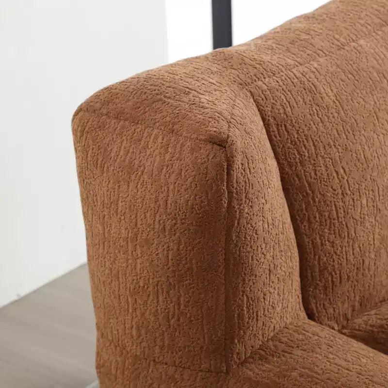 Pouf Poire Moderne en Velours Rembourré avec Repose-pieds