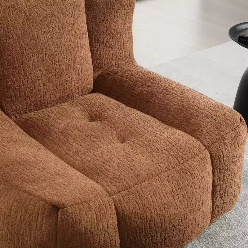 Pouf Poire Moderne en Velours Rembourré avec Repose-pieds