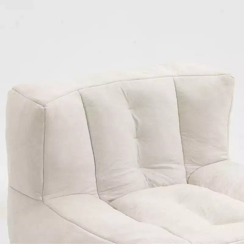 Pouf Poire Moderne en Velours Rembourré avec Repose-pieds