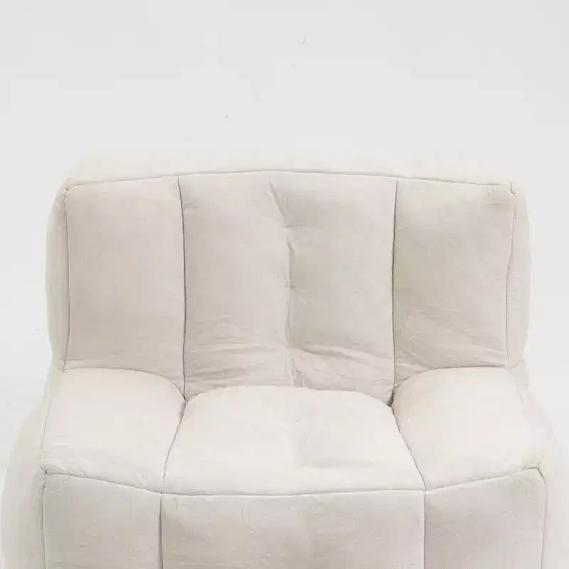Pouf Poire Moderne en Velours Rembourré avec Repose-pieds