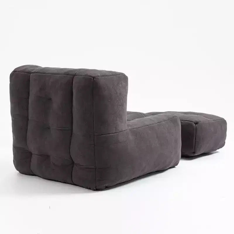 Pouf Poire Moderne en Velours Rembourré avec Repose-pieds
