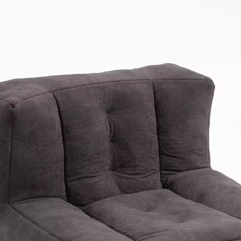 Pouf Poire Moderne en Velours Rembourré avec Repose-pieds