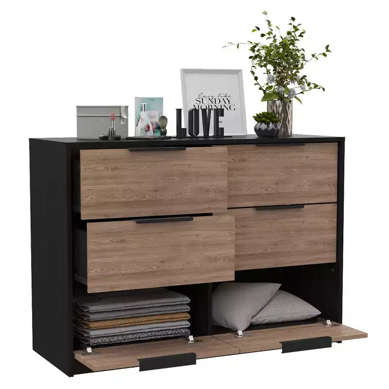 Commode à 3 tiroirs au design moderne avec pieds en épingle à cheveux en métal, armoire de rangement en bois, commode pour chambre à coucher, entrée