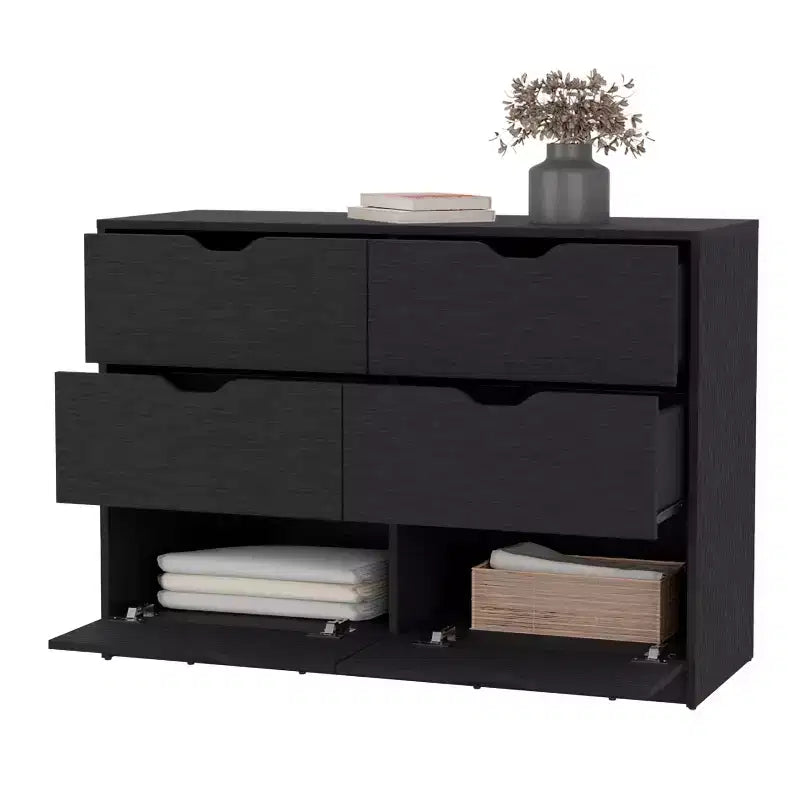 Commode à 3 tiroirs au design moderne avec pieds en épingle à cheveux en métal, armoire de rangement en bois, commode pour chambre à coucher, entrée