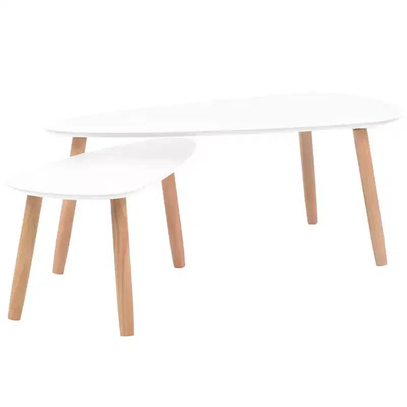 Table basse blanche En pin massif, MDF Moyennement résistant
