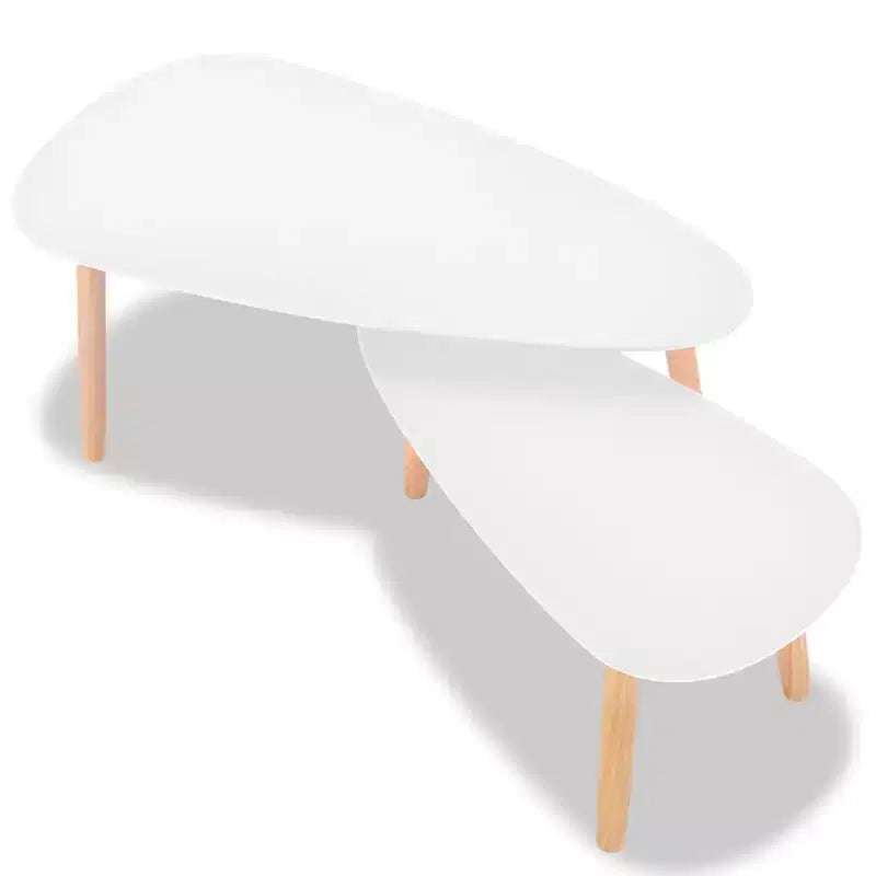 Table basse blanche En pin massif, MDF Moyennement résistant