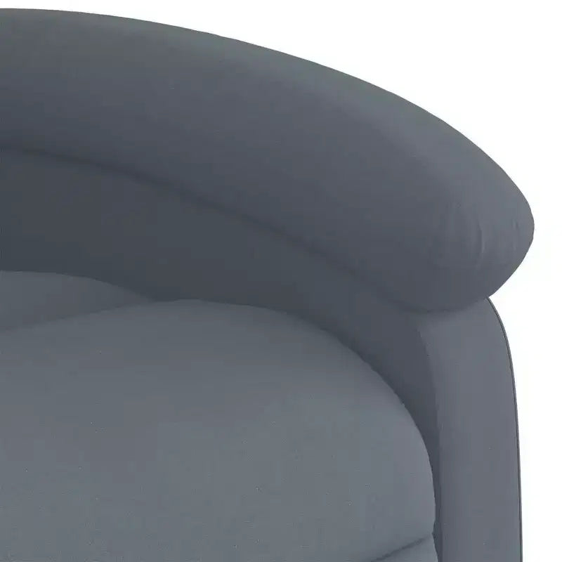 Fauteuil Inclinable de Massage Électrique - Velours Gris Foncé, Repose-Pieds/Dossier Réglable Automatiquement, Massage Vibrant à 6 Points, Pochette Latérale