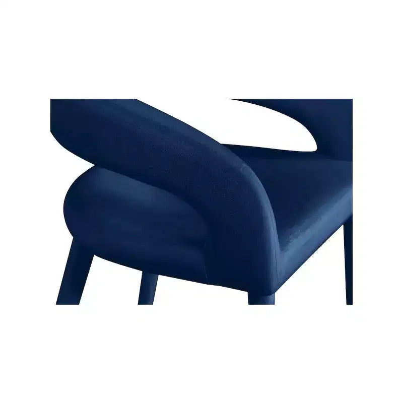 Tabouret en velours marine