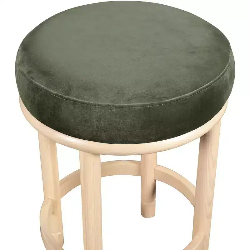 Tabouret de comptoir en velours vert