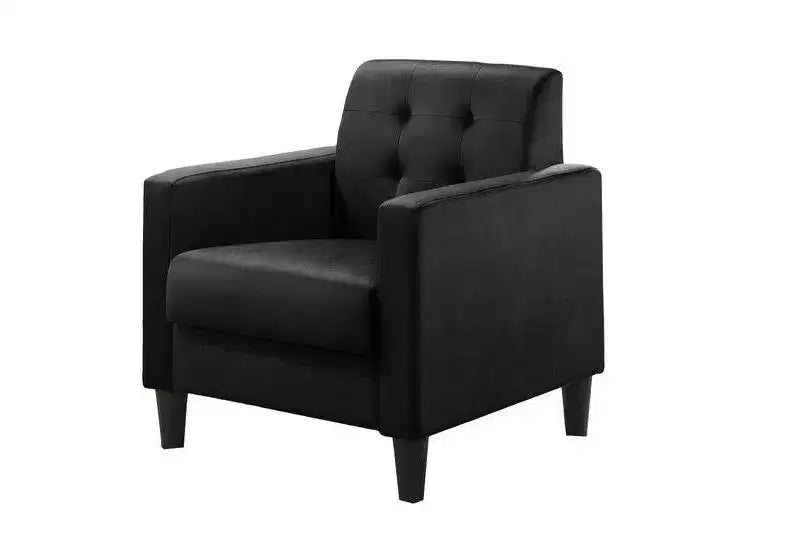 Fauteuil d'appoint en velours capitonné