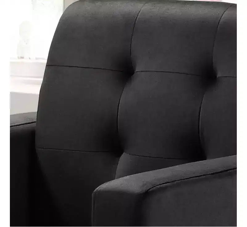 Fauteuil d'appoint en velours capitonné