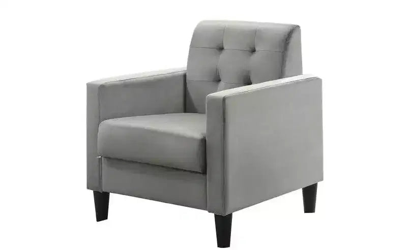 Fauteuil d'appoint en velours capitonné