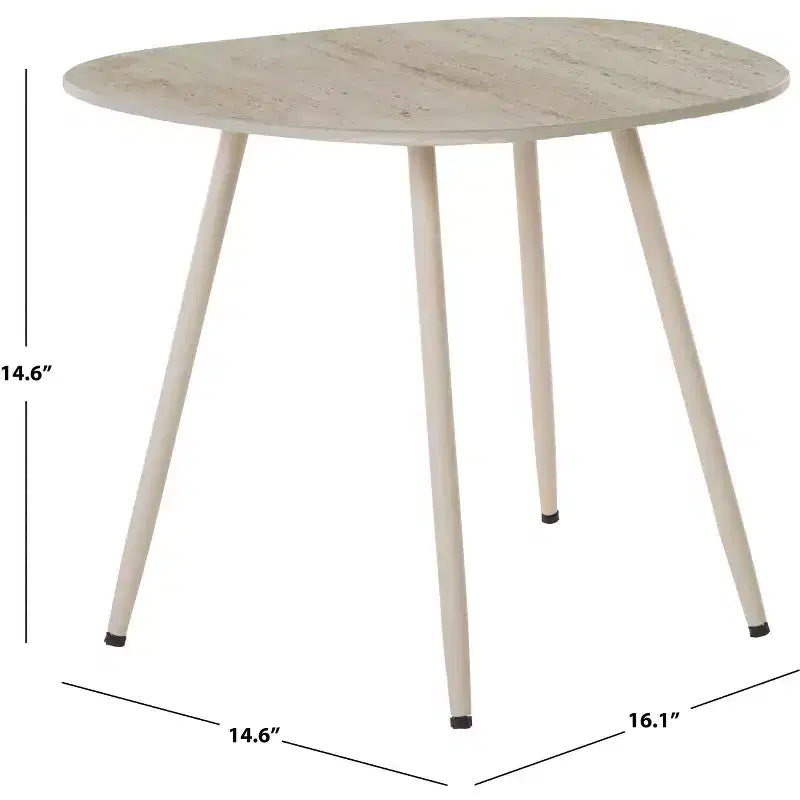 Table d'appoint en céramique Beige Céramique/Beige