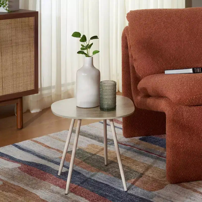 Table d'appoint en céramique Beige Céramique/Beige