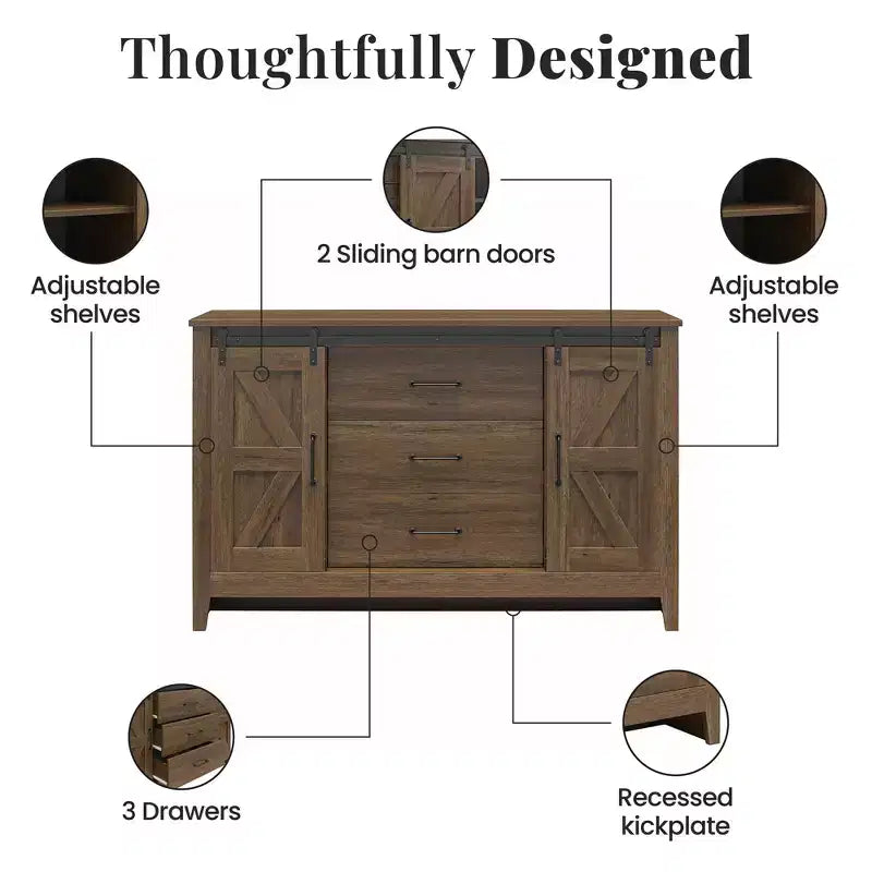 Commode 3 tiroirs/2 portes Farmhouse