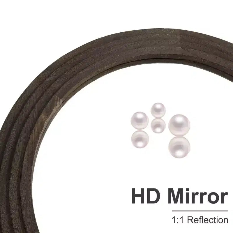 Miroir classique à cadre en bois massif cintré anthracite
