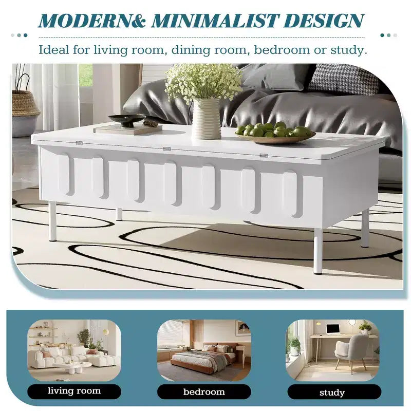 Table basse moderne avec tiroir en rotin et rangement double niveau, table basse de salon à 2 étagères