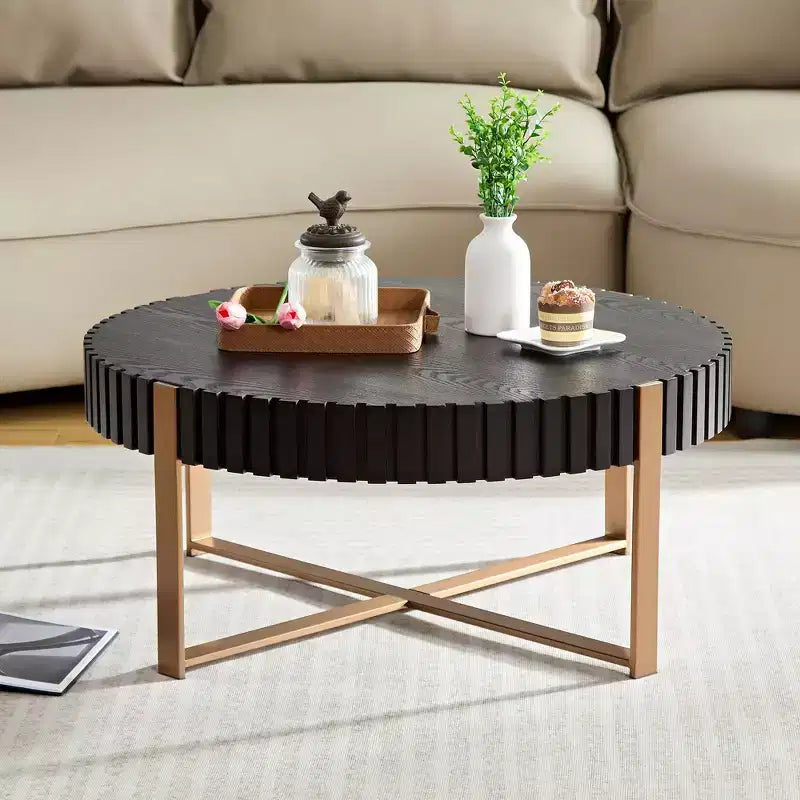 Table basse ronde moderne en bois fabriquée à la main, 80 cm de long avec piédestal robuste, table d'appoint peu encombrante pour petit salon ou bureau