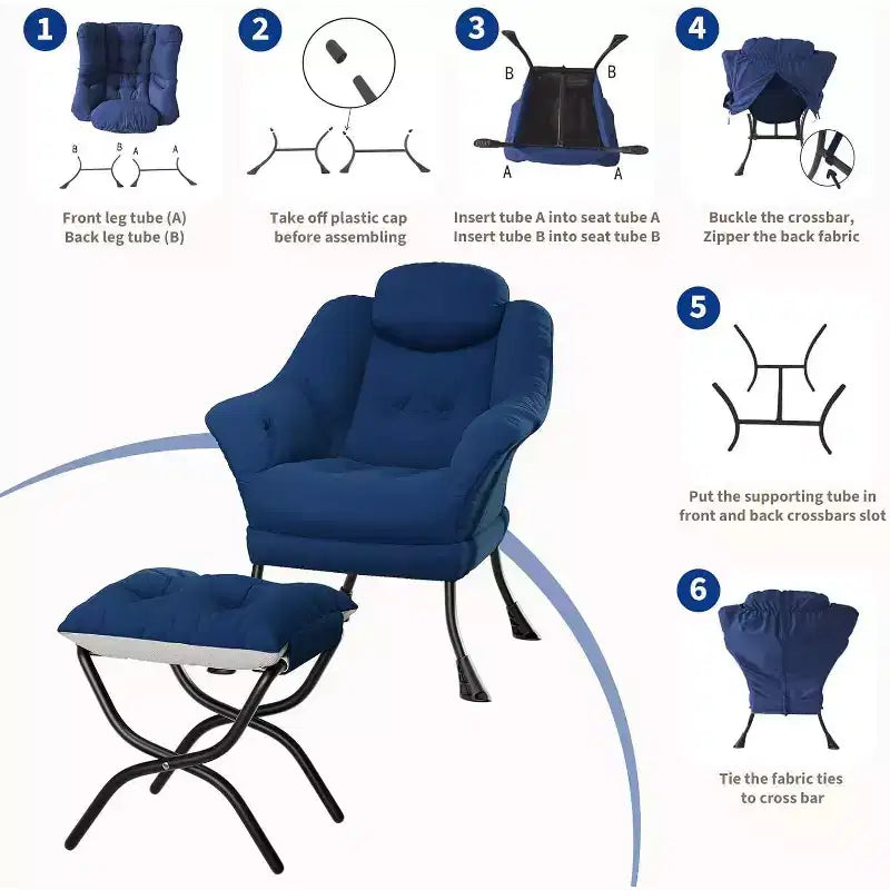 Fauteuil d'appoint confortable en velours pour adultes, fauteuil de lecture ergonomique avec accoudoirs rembourrés, repose-pieds pliant, poche latérale, rose, gris