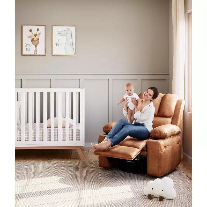 Canapé Inclinable Électrique avec Massage, Fauteuil Pivotant et à Bascule, Port USB, Porte-Gobelets, Poches Latérales, Assise Extra-Large, Salon