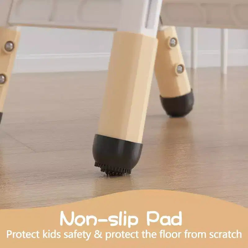 Chaise enfant réglable en hauteur sur 3 niveaux, lot de 2, pour 2-6 ans avec pieds antidérapants et dossier ergonomique