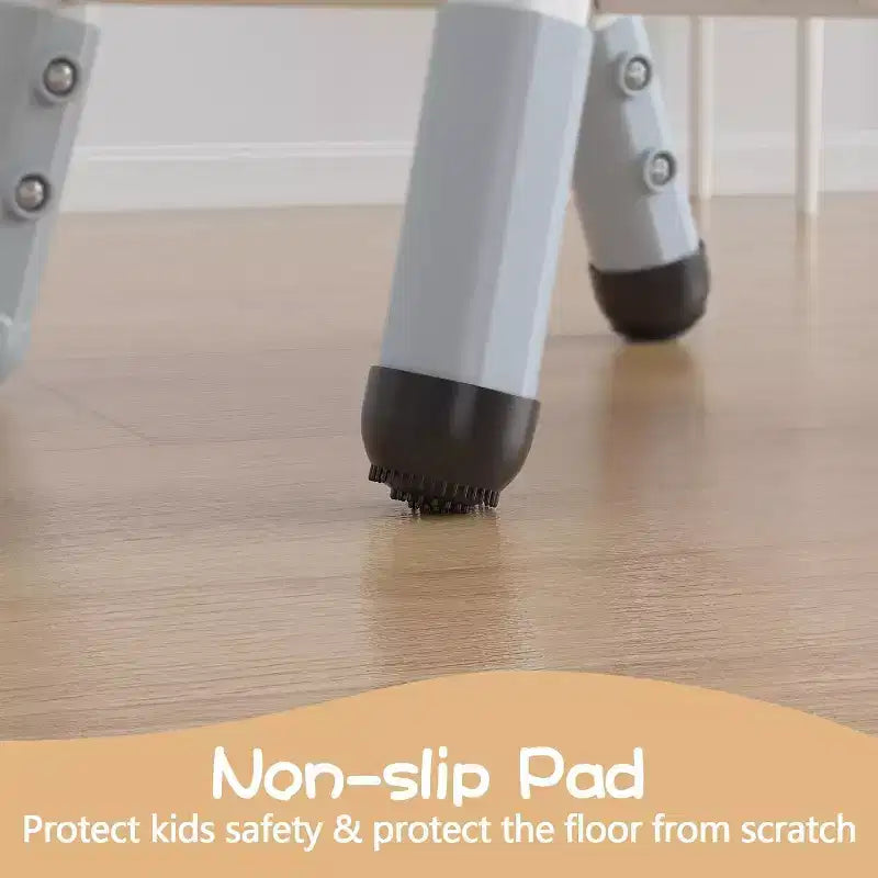 Chaise enfant réglable en hauteur sur 3 niveaux, lot de 2, pour 2-6 ans avec pieds antidérapants et dossier ergonomique