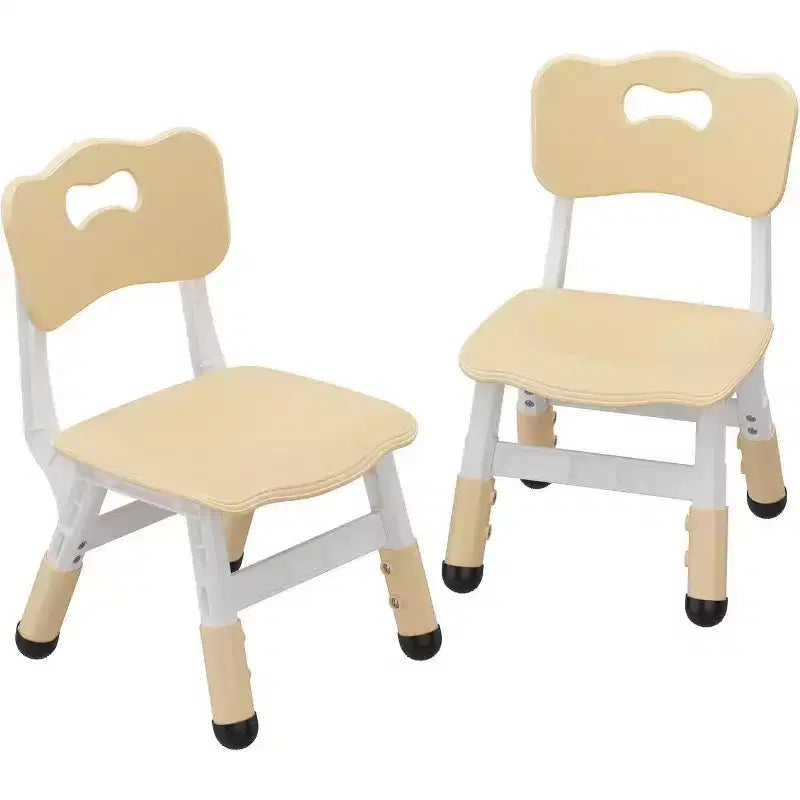 Chaise enfant réglable en hauteur sur 3 niveaux, lot de 2, pour 2-6 ans avec pieds antidérapants et dossier ergonomique