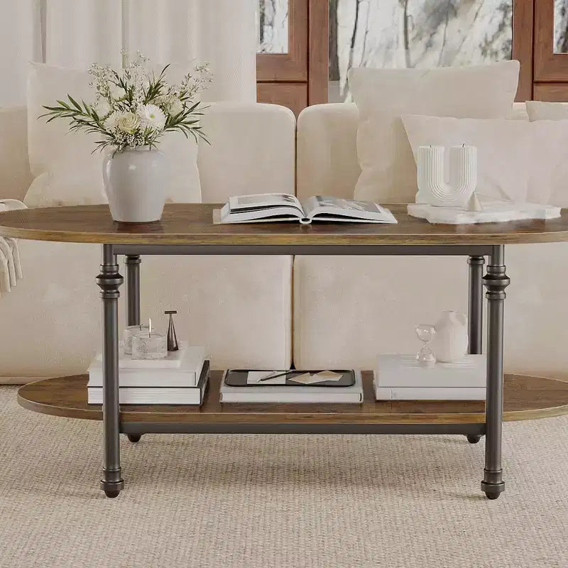 Petites tables basses ovales, table basse moderne du milieu du siècle pour salon, chambre à coucher, bureau, petit espace