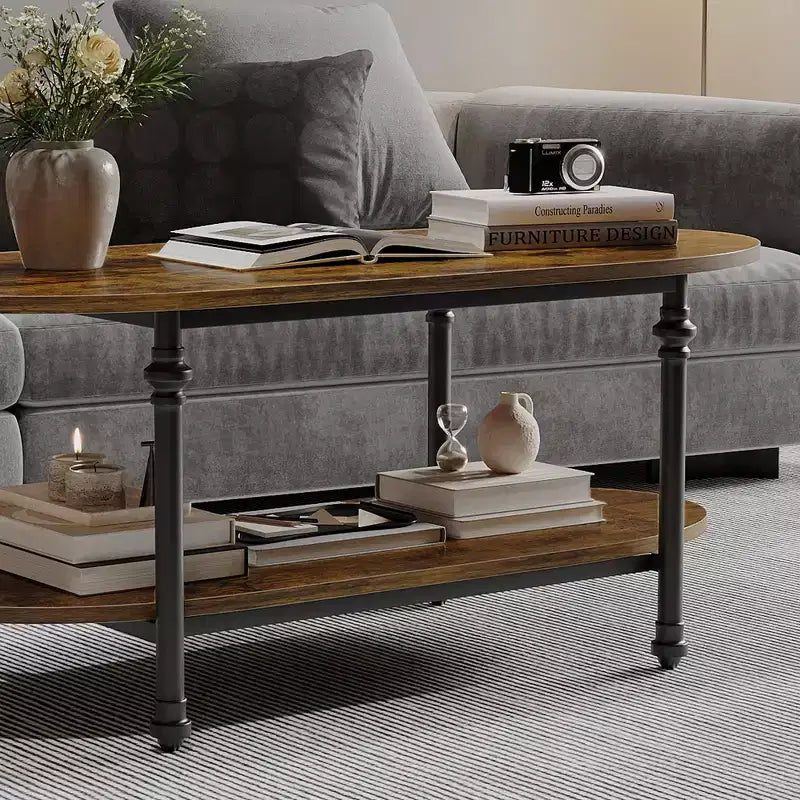 Petites tables basses ovales, table basse moderne du milieu du siècle pour salon, chambre à coucher, bureau, petit espace