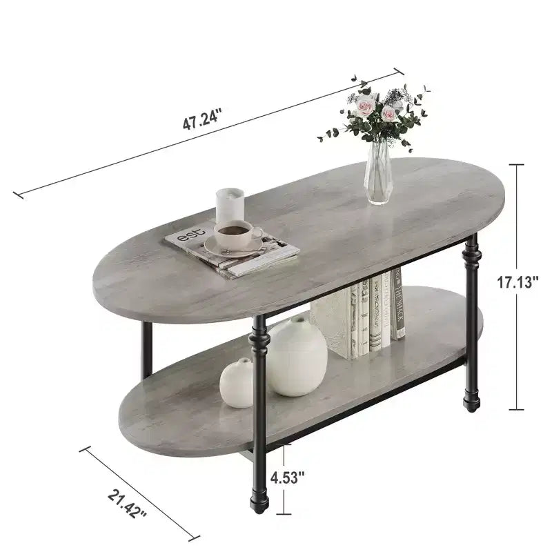 Petites tables basses ovales, table basse moderne du milieu du siècle pour salon, chambre à coucher, bureau, petit espace