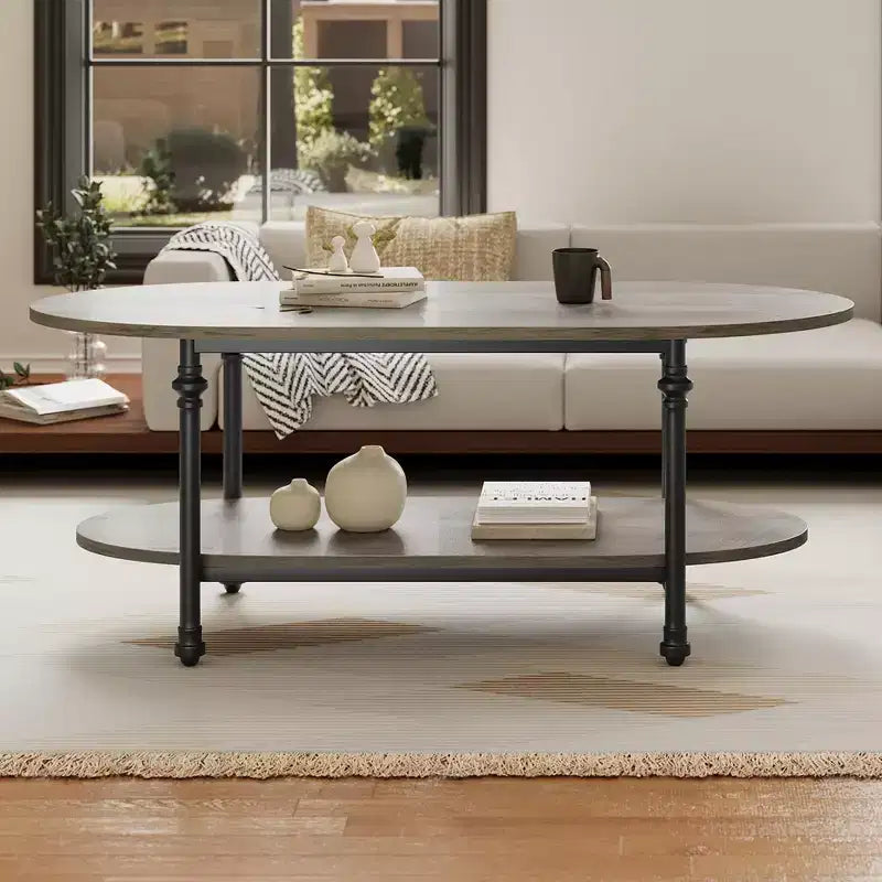 Petites tables basses ovales, table basse moderne du milieu du siècle pour salon, chambre à coucher, bureau, petit espace