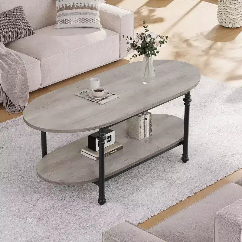 Petites tables basses ovales, table basse moderne du milieu du siècle pour salon, chambre à coucher, bureau, petit espace