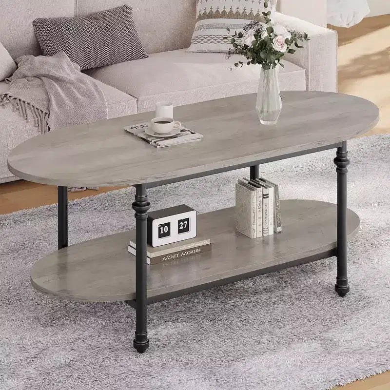 Petites tables basses ovales, table basse moderne du milieu du siècle pour salon, chambre à coucher, bureau, petit espace