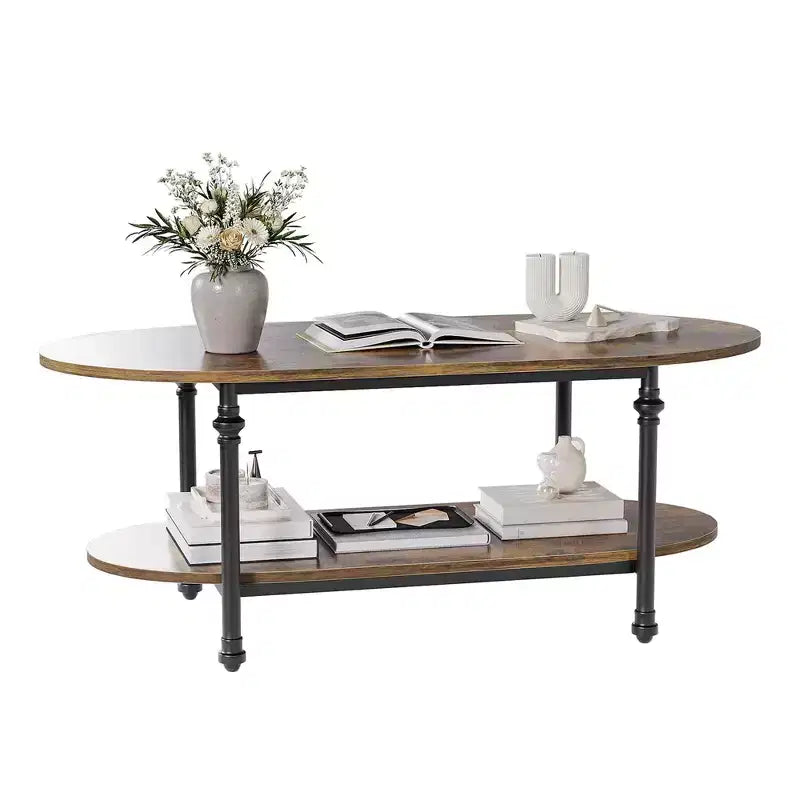Petites tables basses ovales, table basse moderne du milieu du siècle pour salon, chambre à coucher, bureau, petit espace