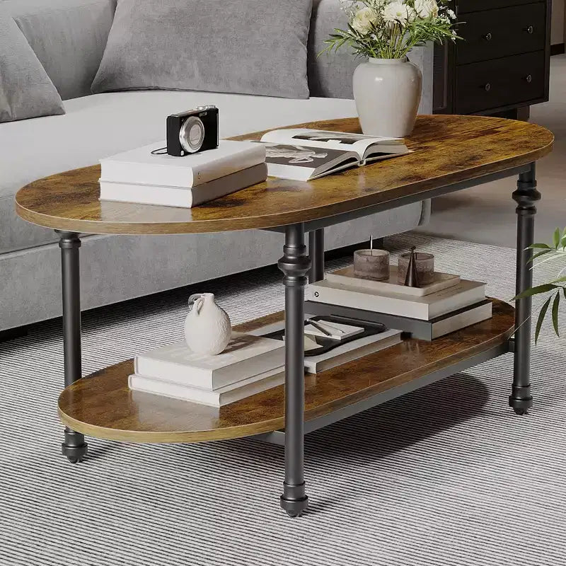 Petites tables basses ovales, table basse moderne du milieu du siècle pour salon, chambre à coucher, bureau, petit espace