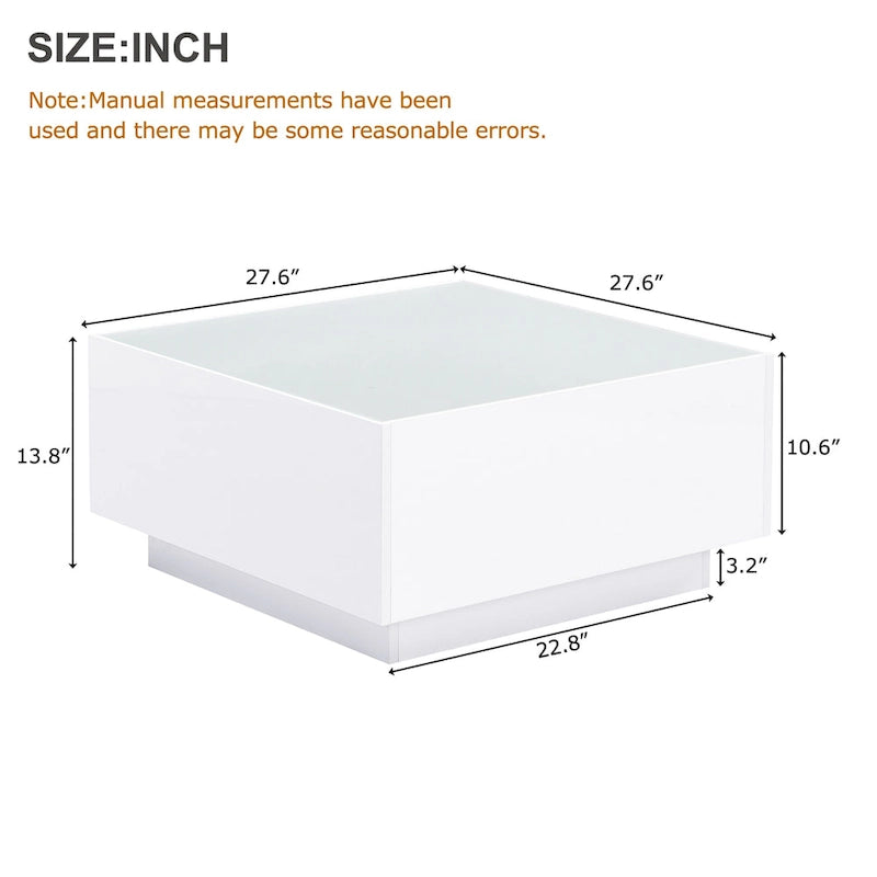 Square High Glossy Coffee Table