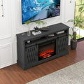 58.03" Fireplace TV Stand with Electric Fireplace and Sliding Barn Doors for TVs Up to 65"