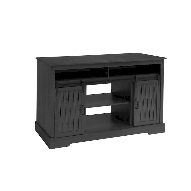 58.03" Fireplace TV Stand with Electric Fireplace and Sliding Barn Doors for TVs Up to 65"