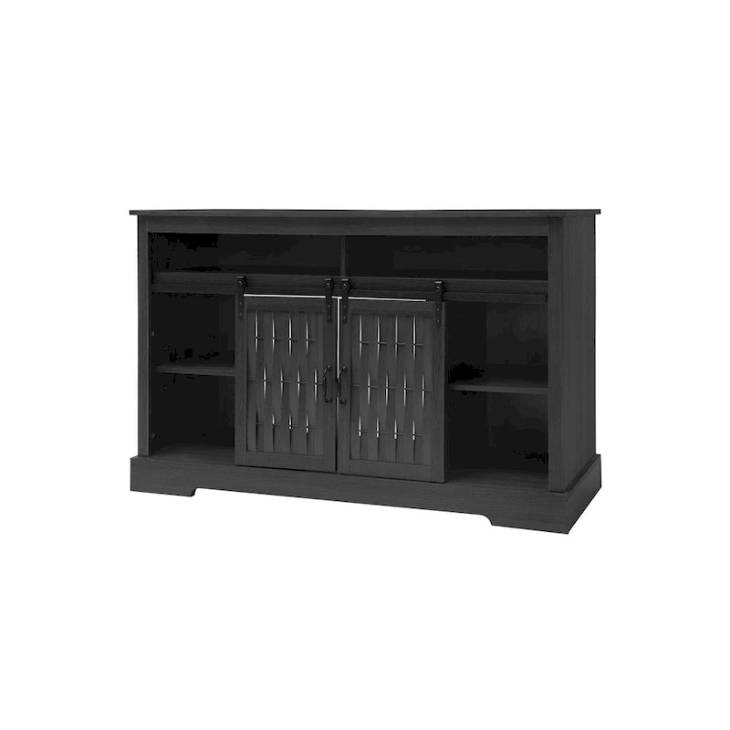 58.03" Fireplace TV Stand with Electric Fireplace and Sliding Barn Doors for TVs Up to 65"