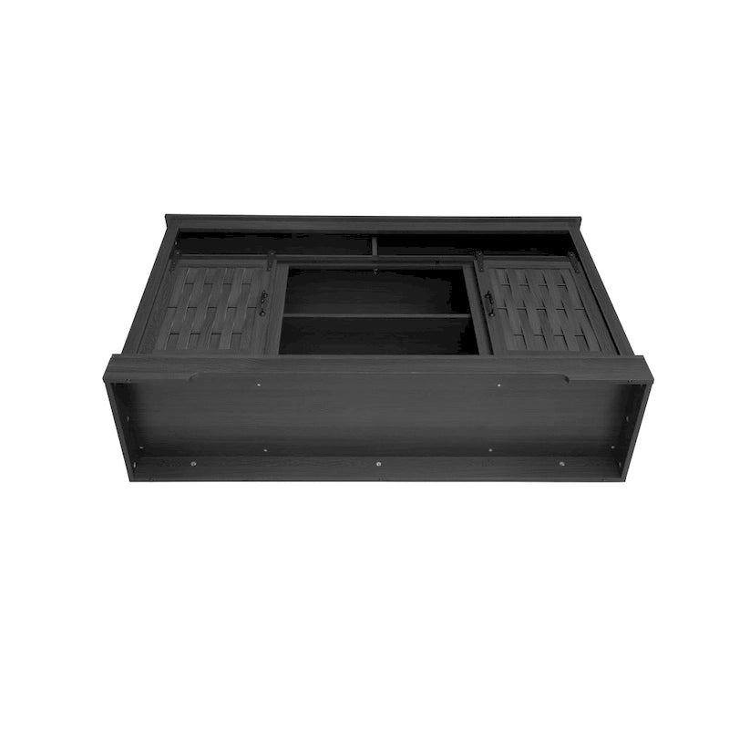 58.03" Fireplace TV Stand with Electric Fireplace and Sliding Barn Doors for TVs Up to 65"