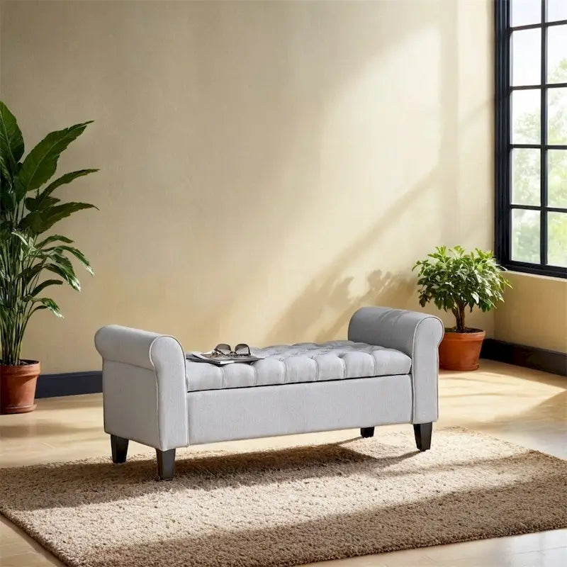 Hayes Armed Storage Bench