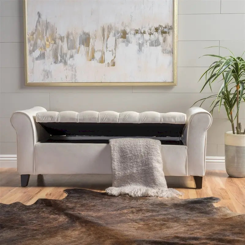 Hayes Armed Storage Bench
