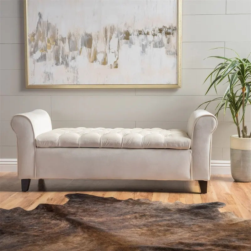 Hayes Armed Storage Bench